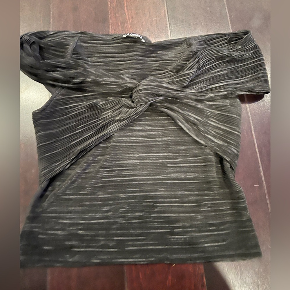 Black off the shoulder top